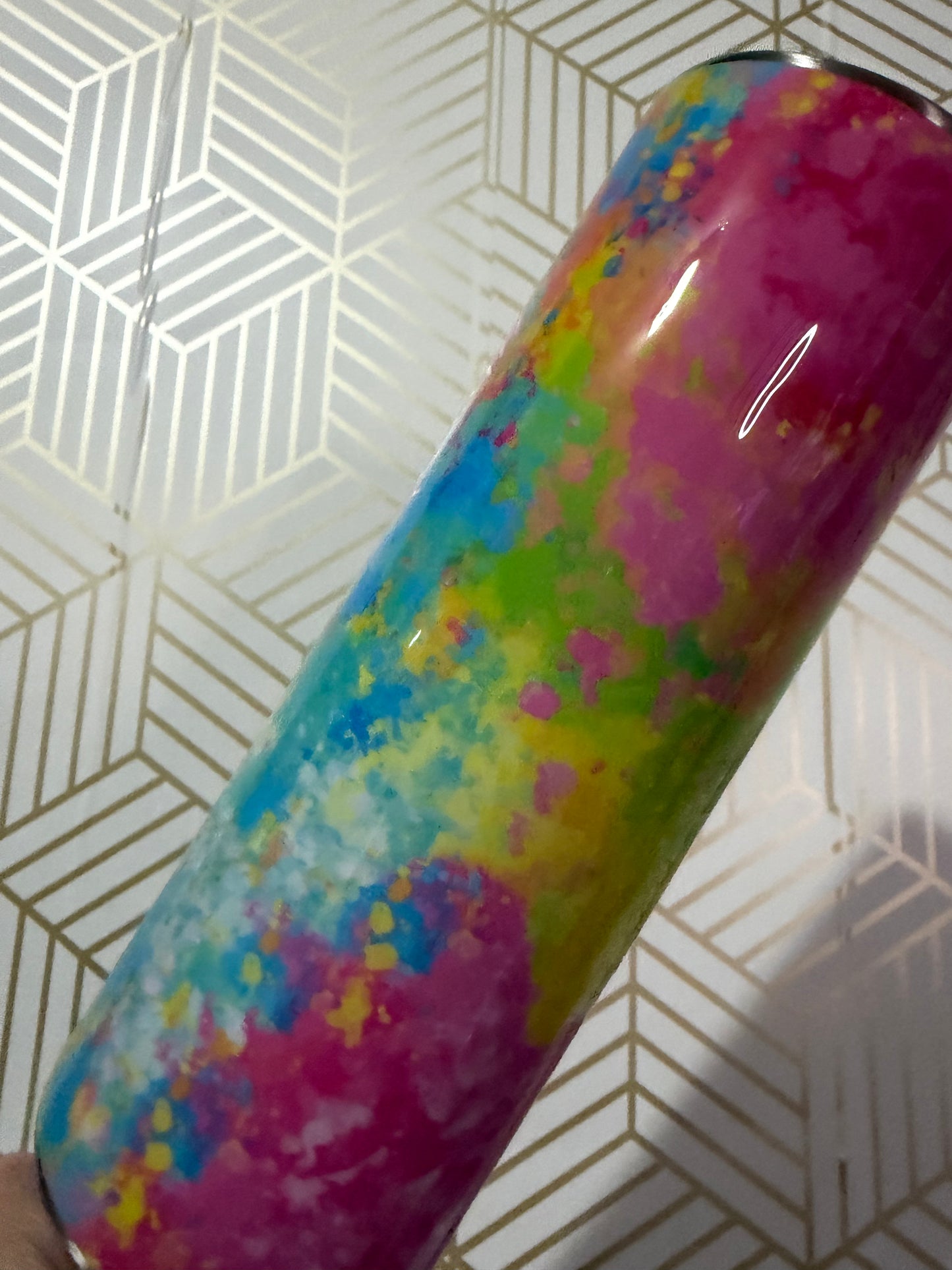 20oz Skinny Watercolor Hydro-Dip 1