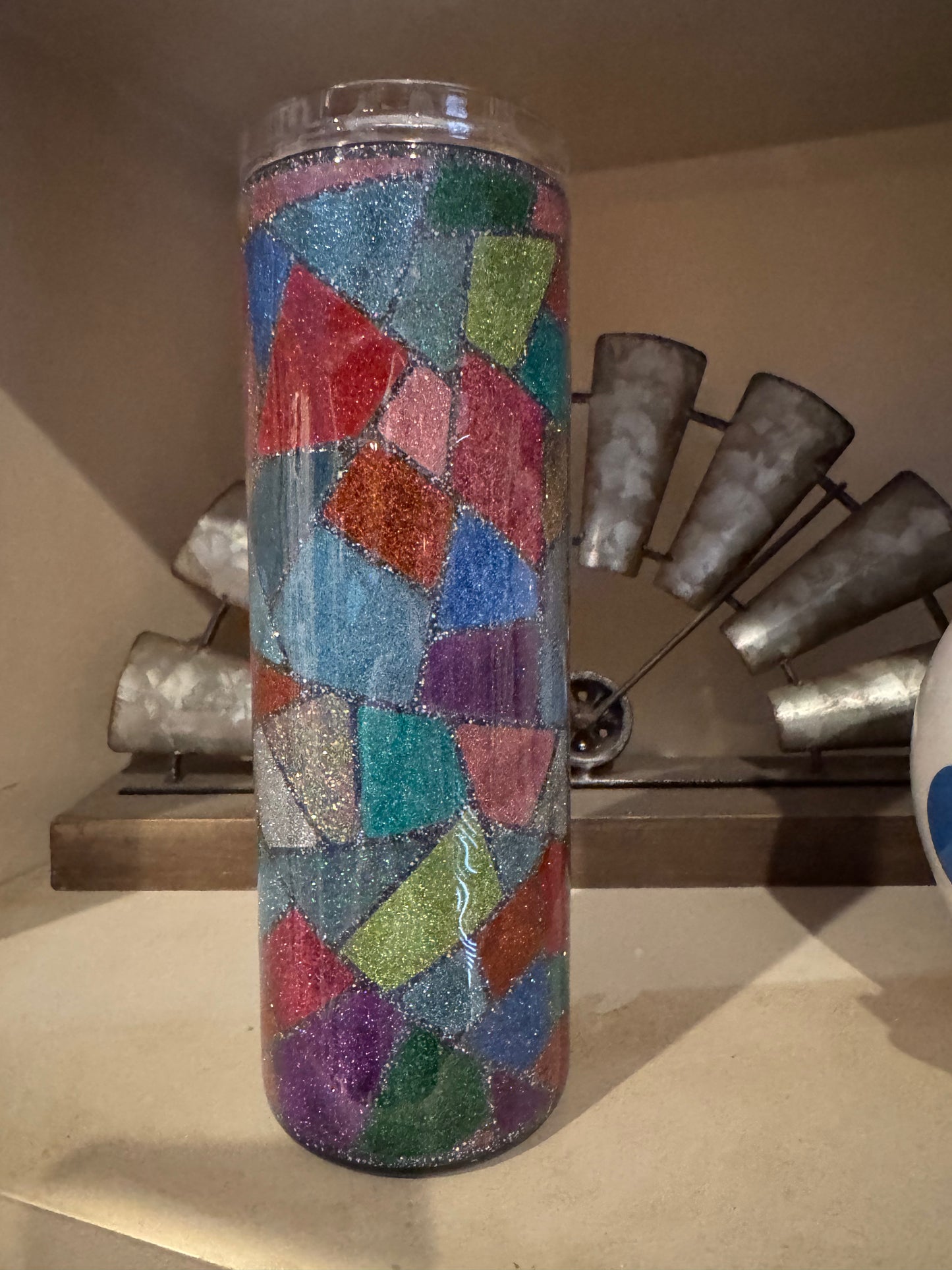 20oz Skinny Stained Glass by Bently
