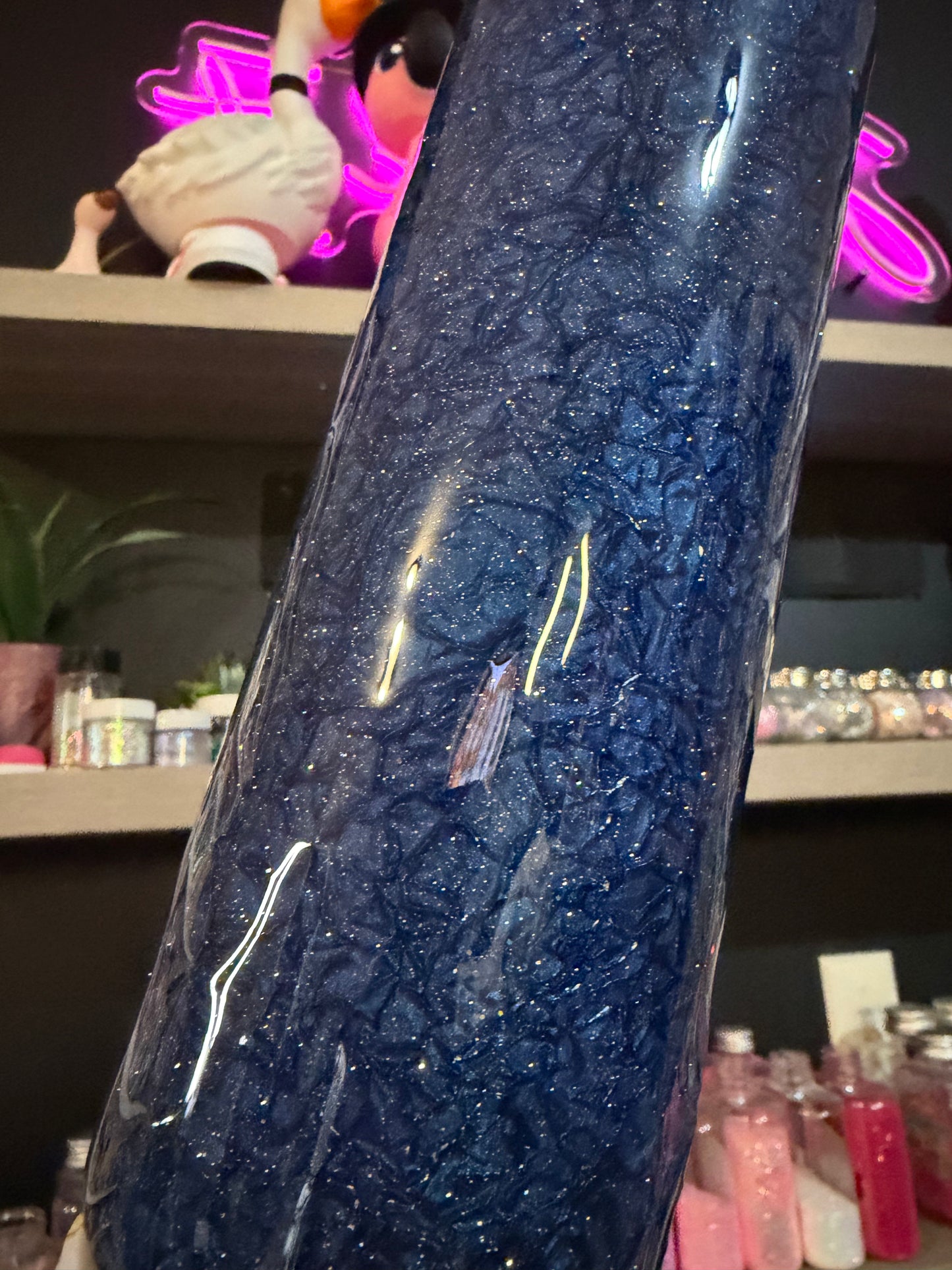 20oz Skinny Blue Croc Hydro-Dip 1