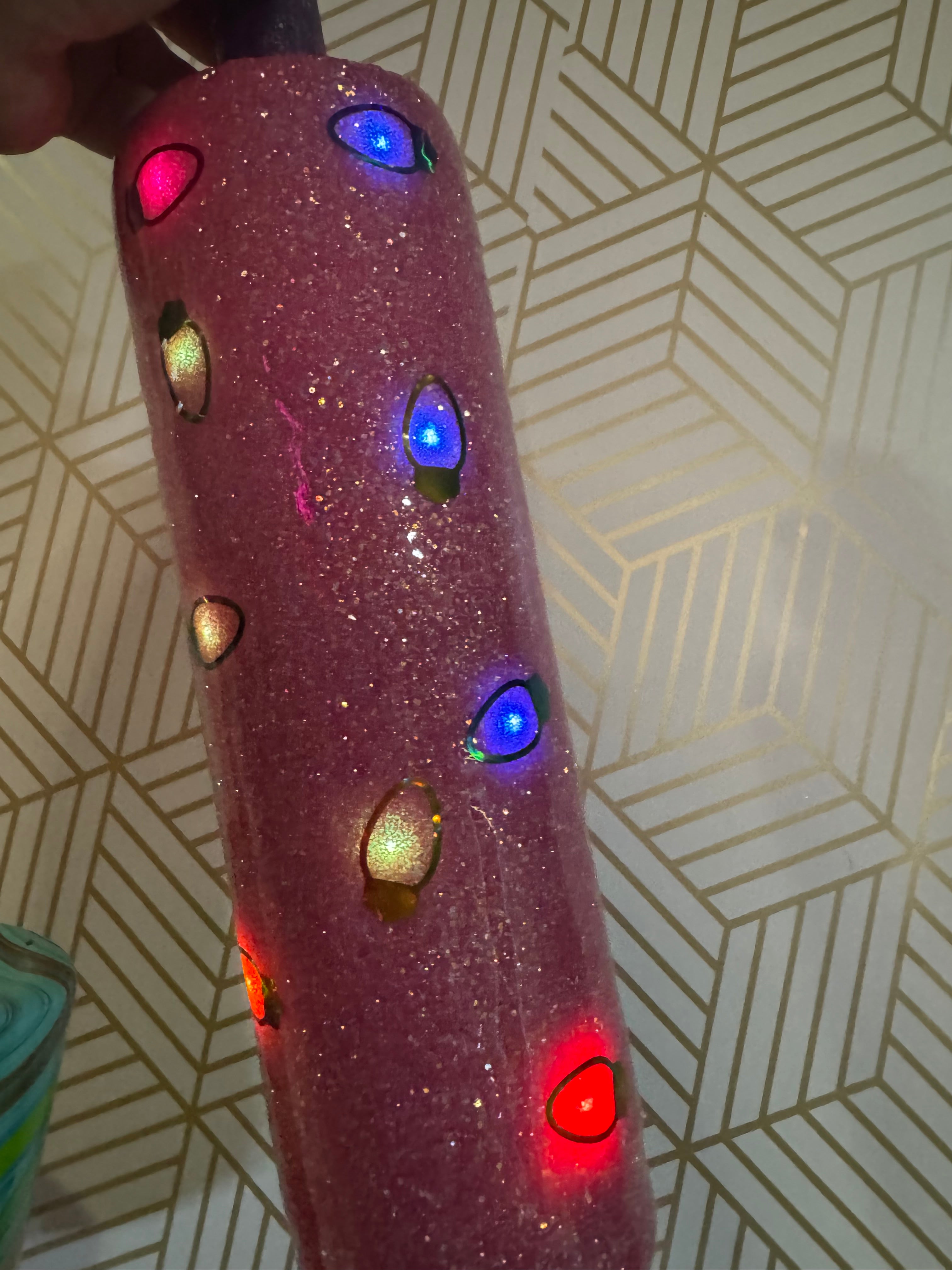 30 oz pink lighted tumbler (Spot Cup)