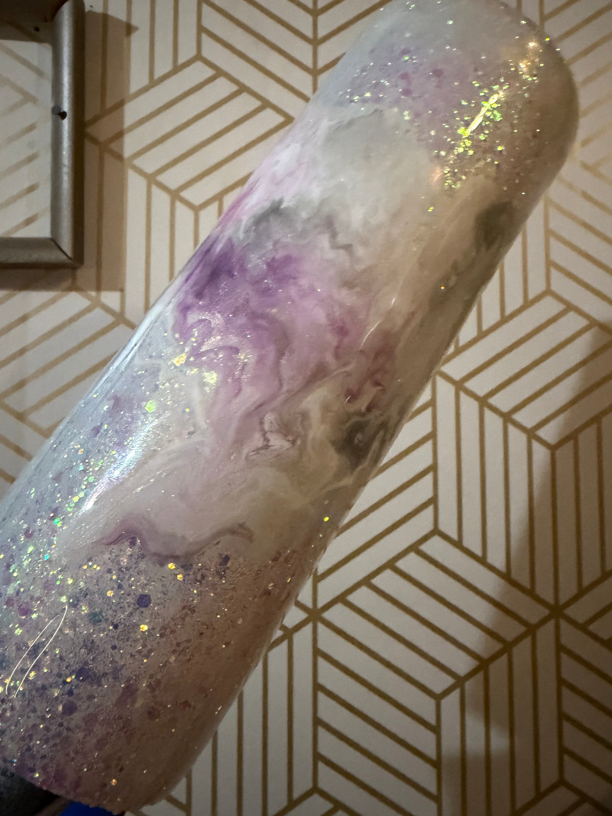 Pink and purple clouds glitter ink   (Spot Cup) (Copy 22)