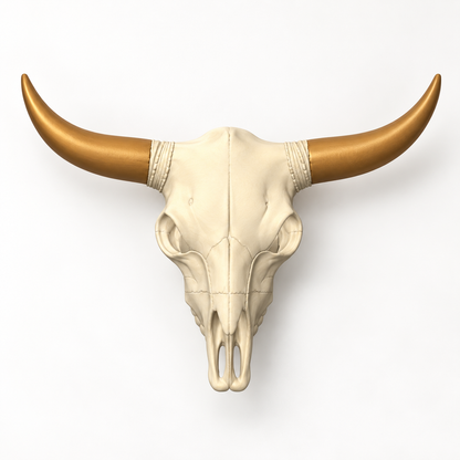 Rustic Cow Skull 3D Printed