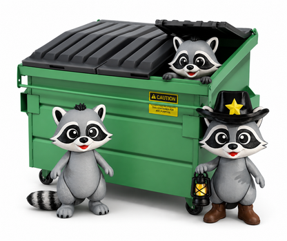 Rikki the Raccoon 3D Printed