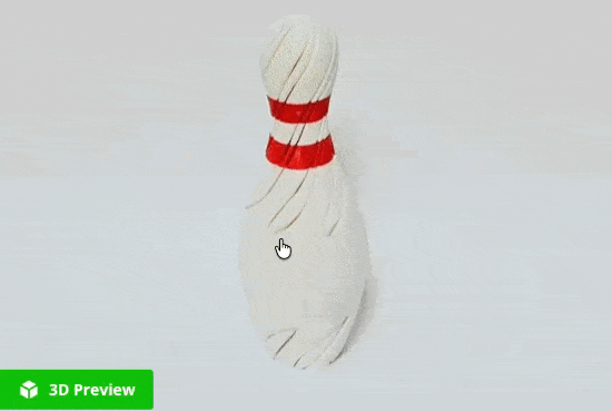 Bowling Pin Impossible Passthrough 3D Printed