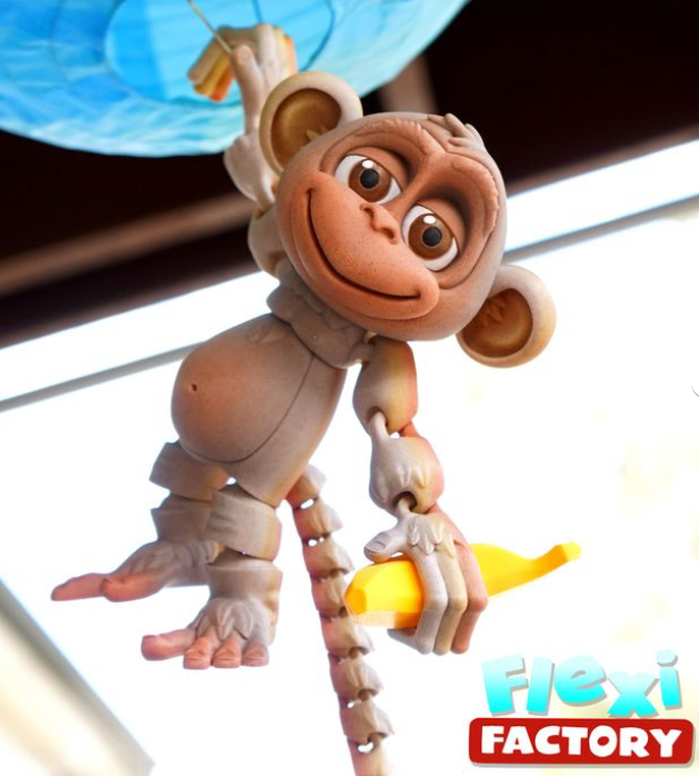 Swingin’ Silly Monkey 3D Printed