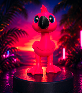 Flockin' Flamingo Vibes 3D Printed