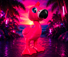 Flockin' Flamingo Vibes 3D Printed