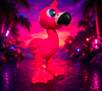 Flockin' Flamingo Vibes 3D Printed