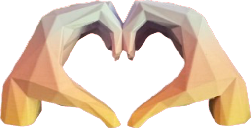 Hand Heart 3D Printed