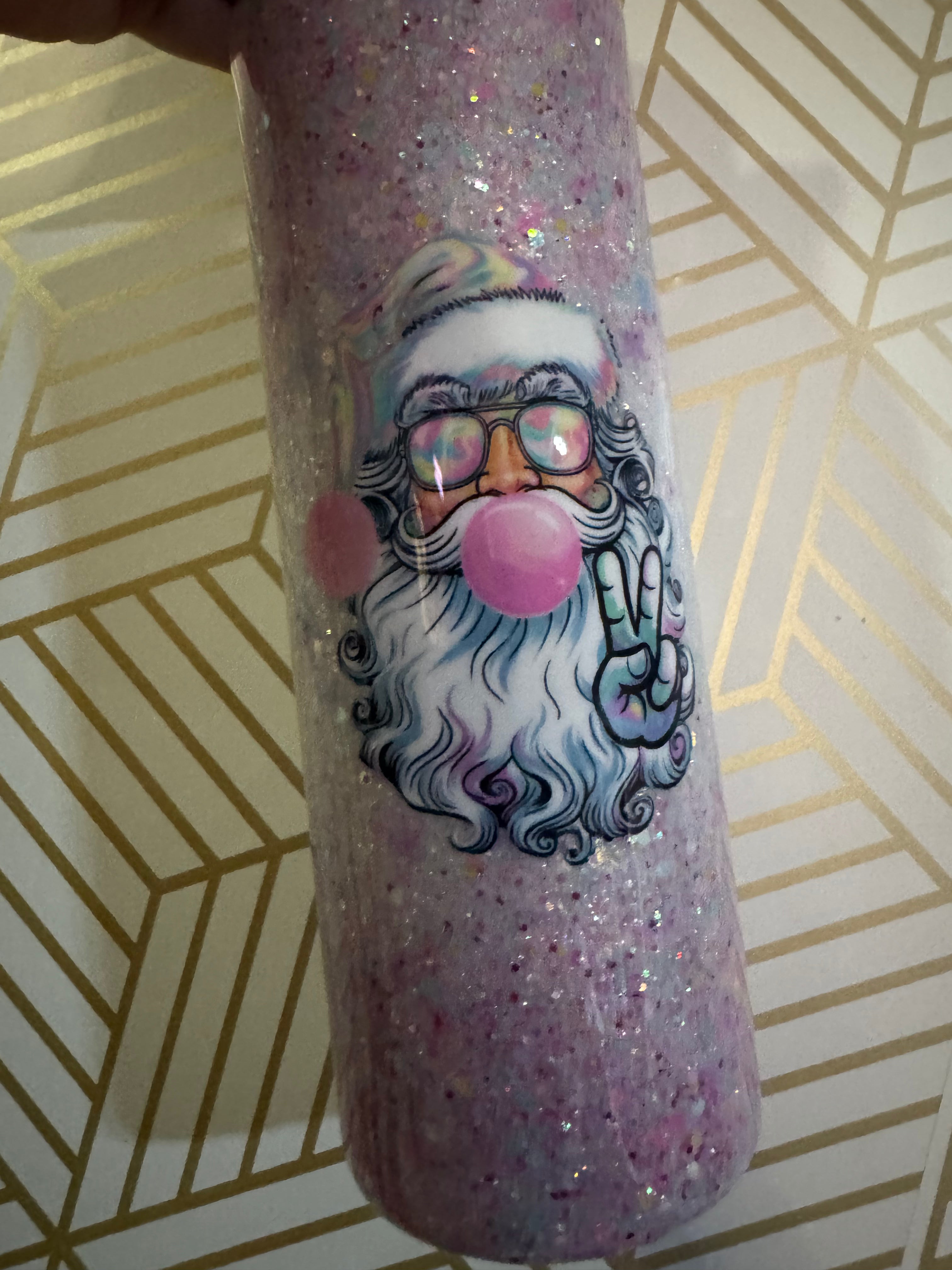 Bubblegum santa tumbler (Spot Cup)