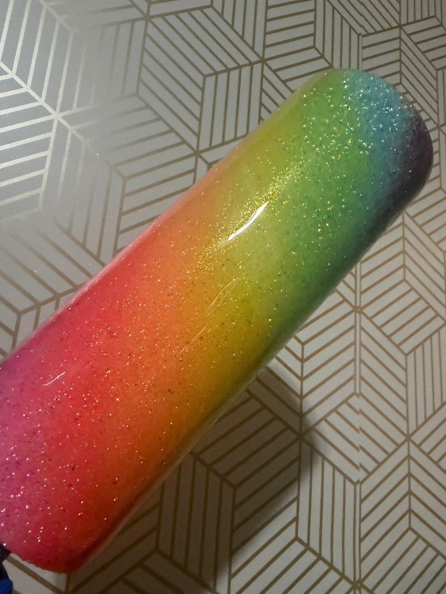 20oz Skinny Rainbows Hydro-Dip 1