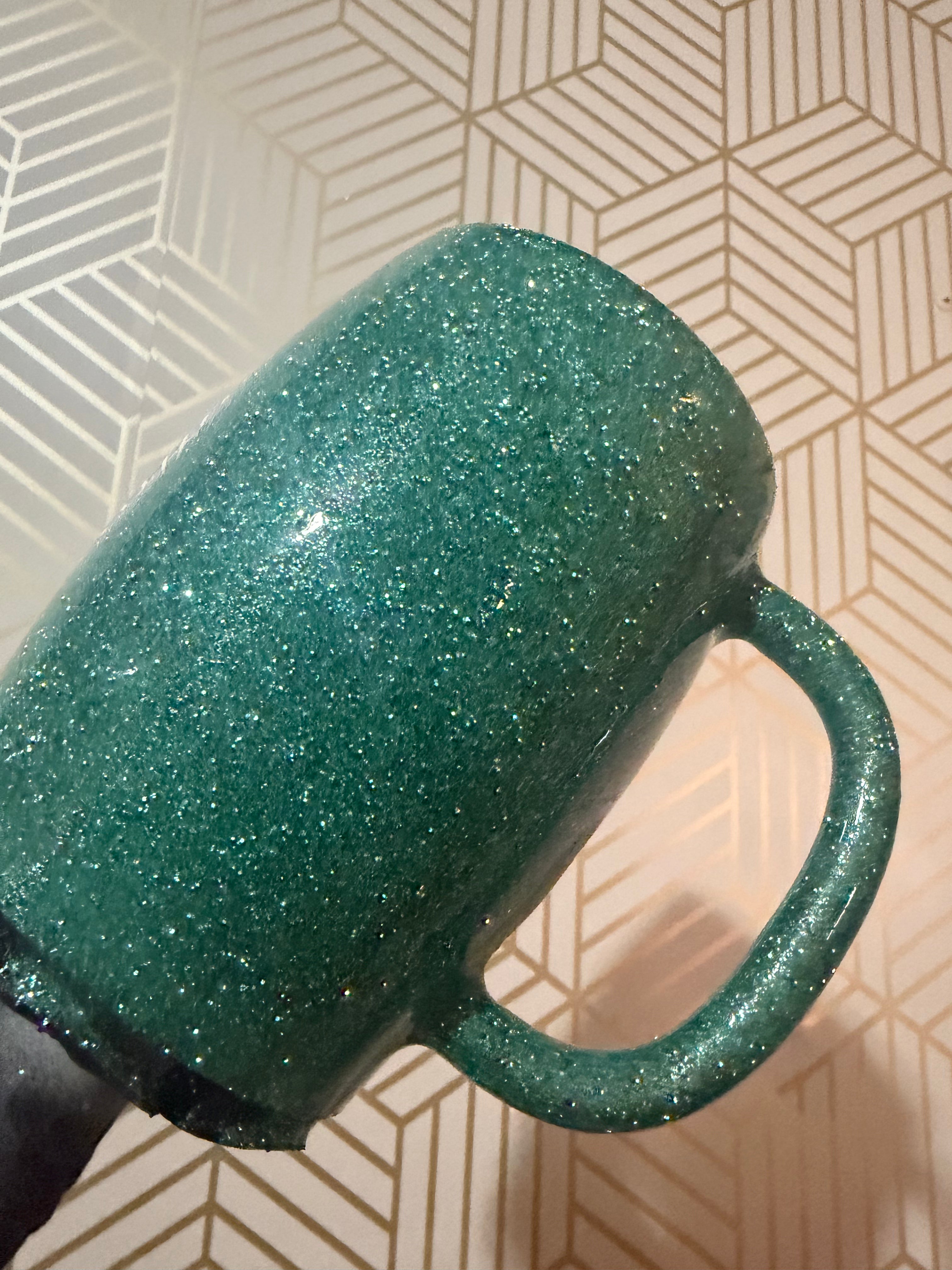 14oz Coffee Mug Minty Hydro-Dip 1