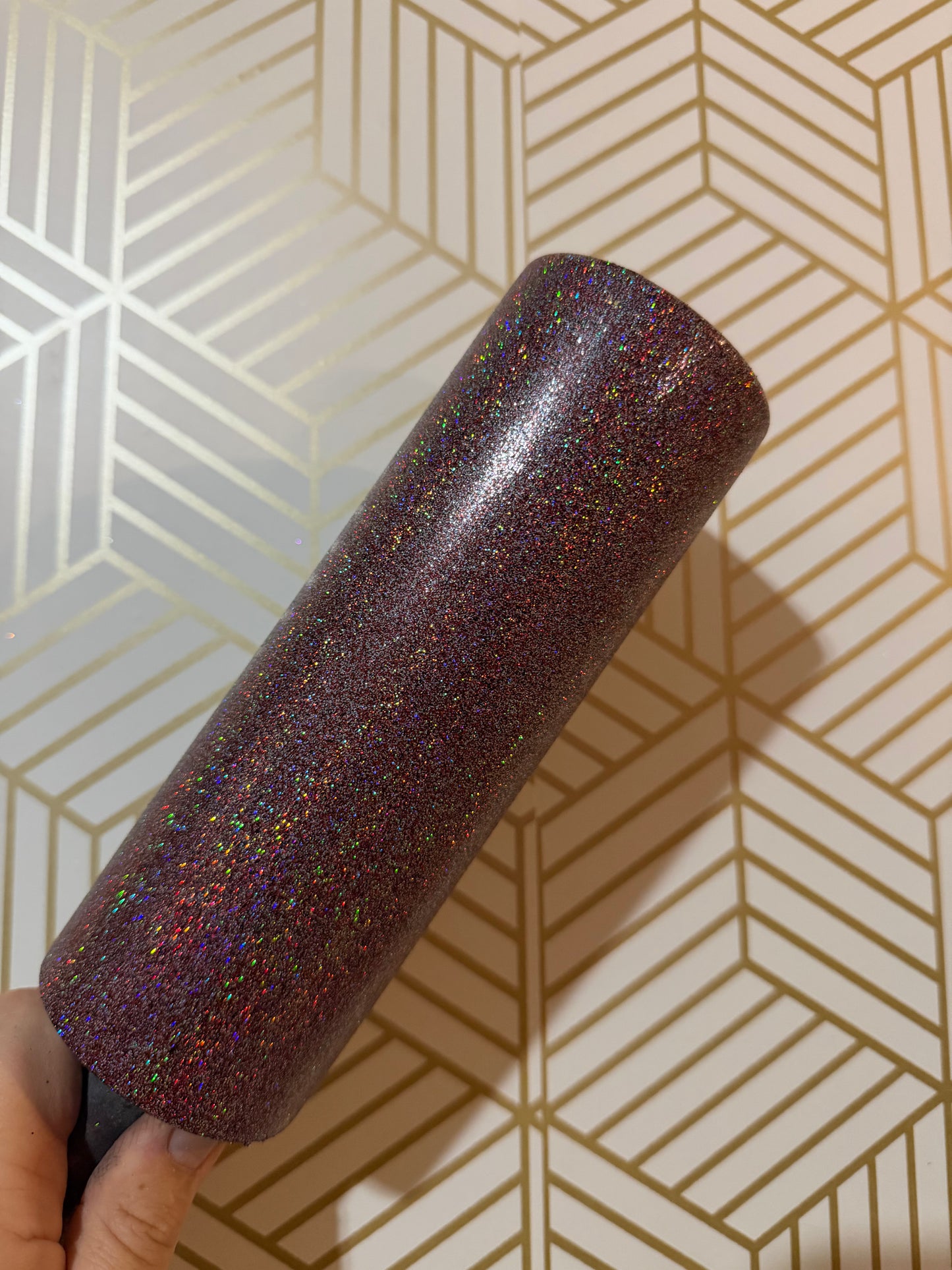 20oz Skinny Rose Gold Tack-It Hydro-Dip 1