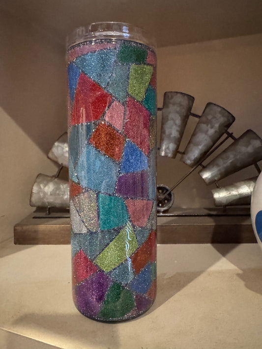 20oz Skinny Stained Glass by Bently