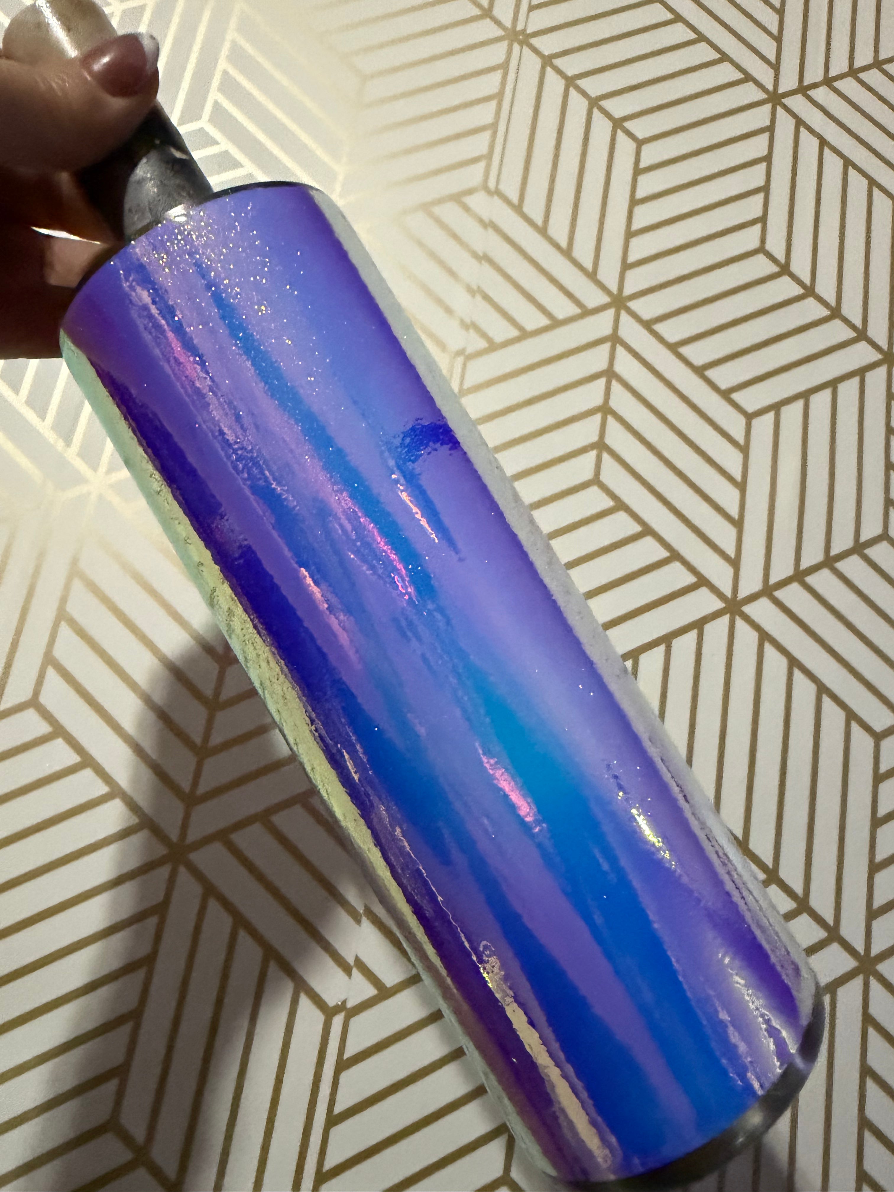 20oz Skinny Periwinkle Holo Hydro-Dip 1