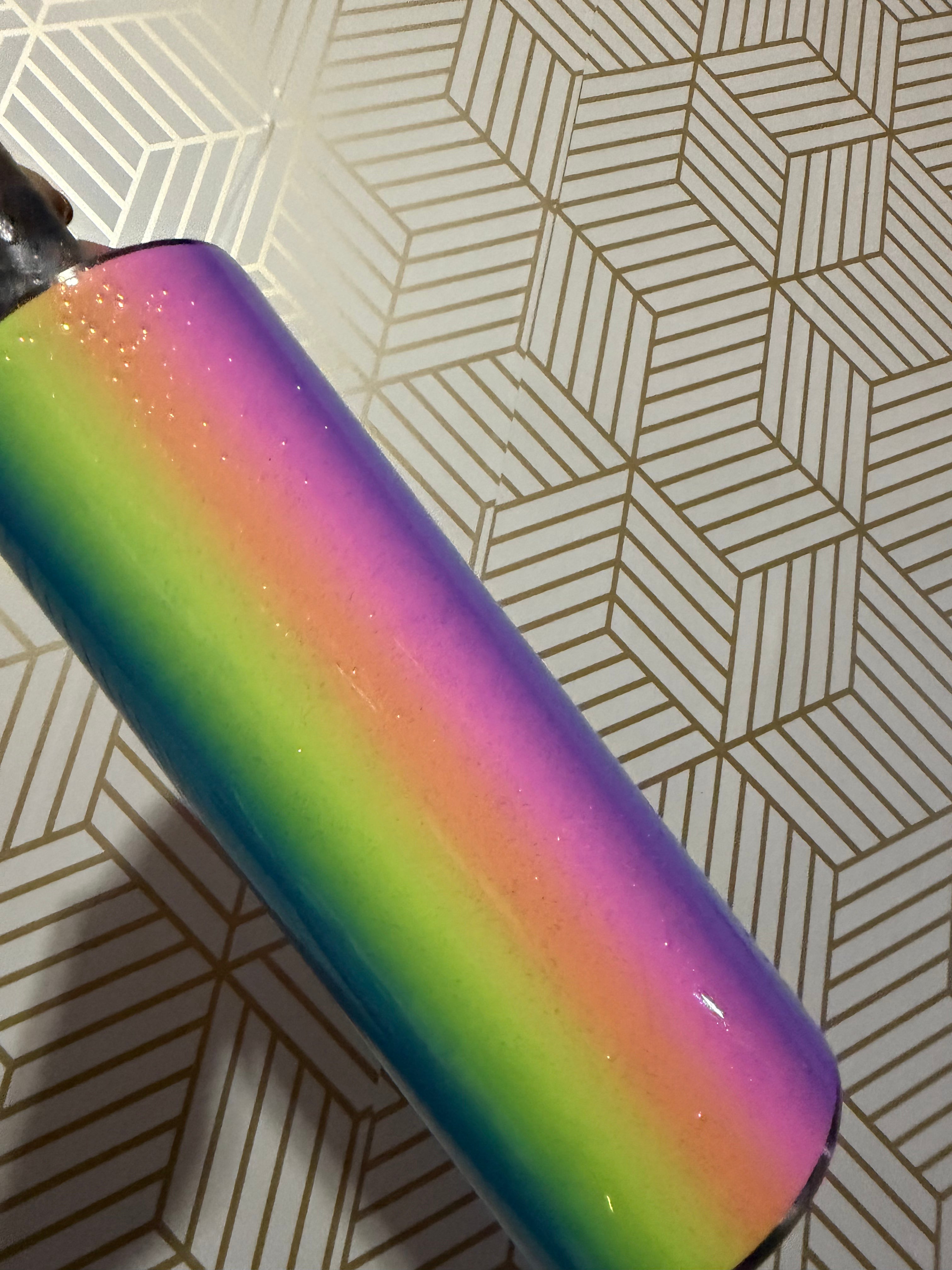 20oz Skinny Rainbow Road Hydro-Dip 1