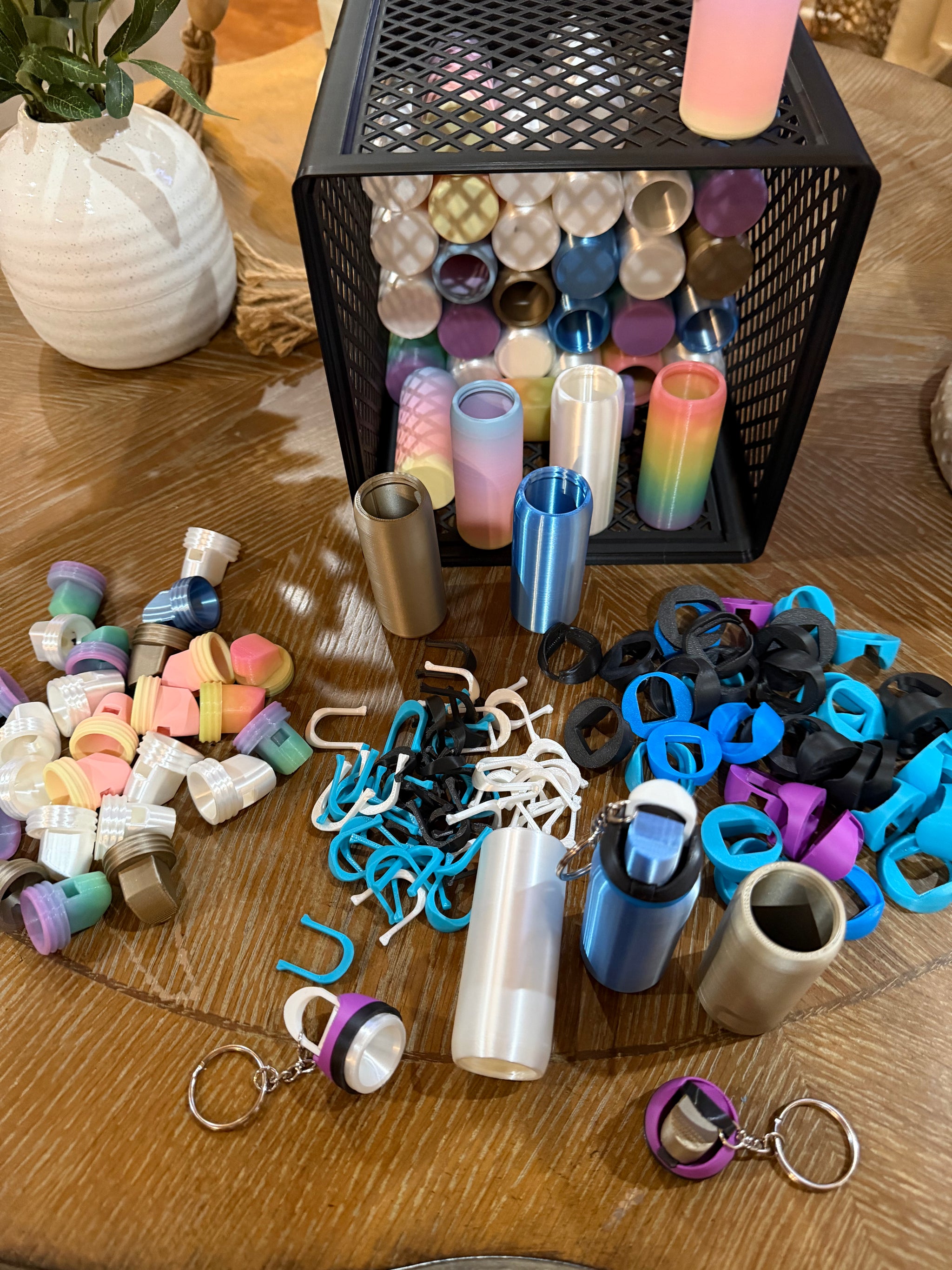 Custom Water Bottle Lip Balm Keychain 3D Printed