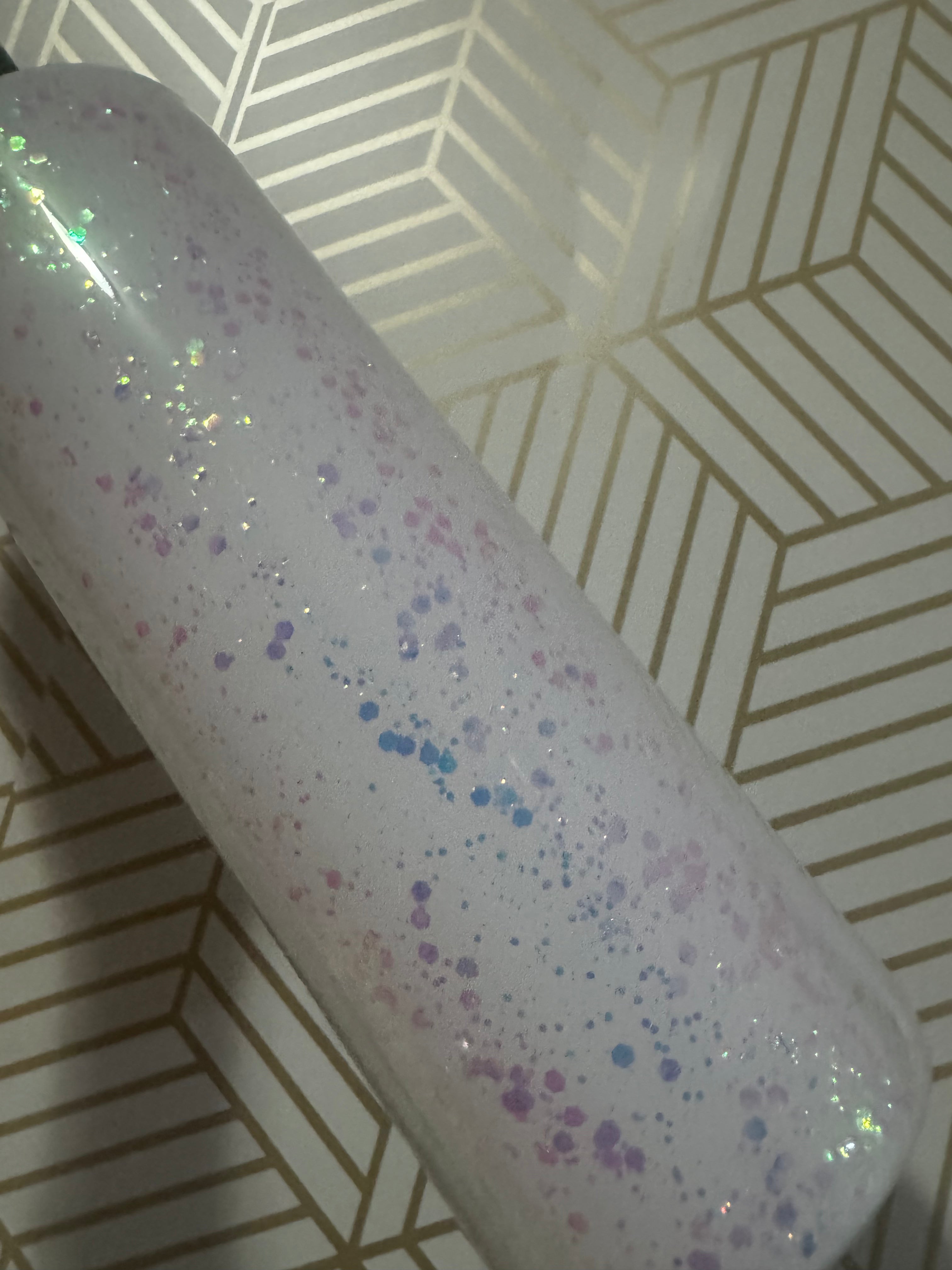 20oz Skinny White Opal Hydro-Dip 1