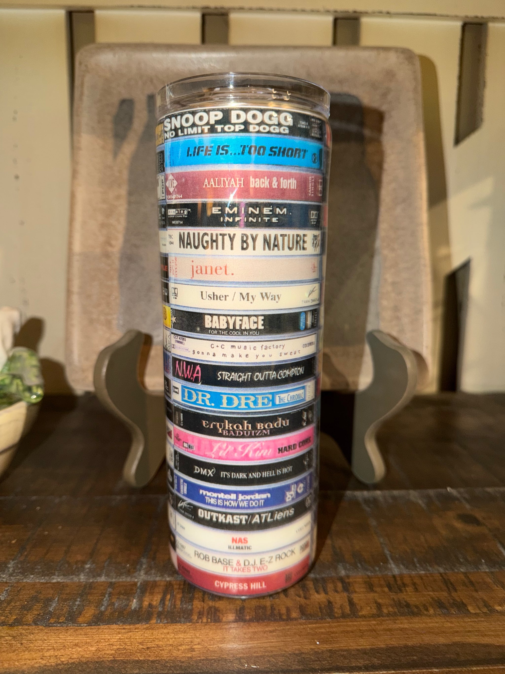 20oz Skinny 80s R&B Cassette Tapes Tumbler
