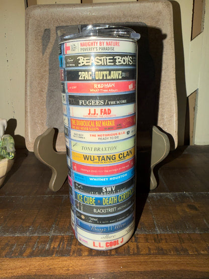 20oz Skinny 80s R&B Cassette Tapes Tumbler