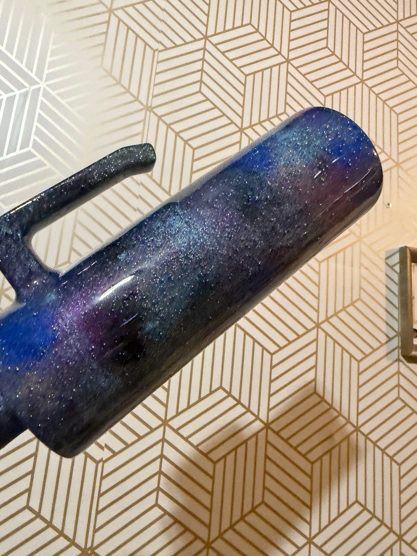 20oz Skinny w/handle Galaxy Mica Jawbreaker Hydro-Dip 1