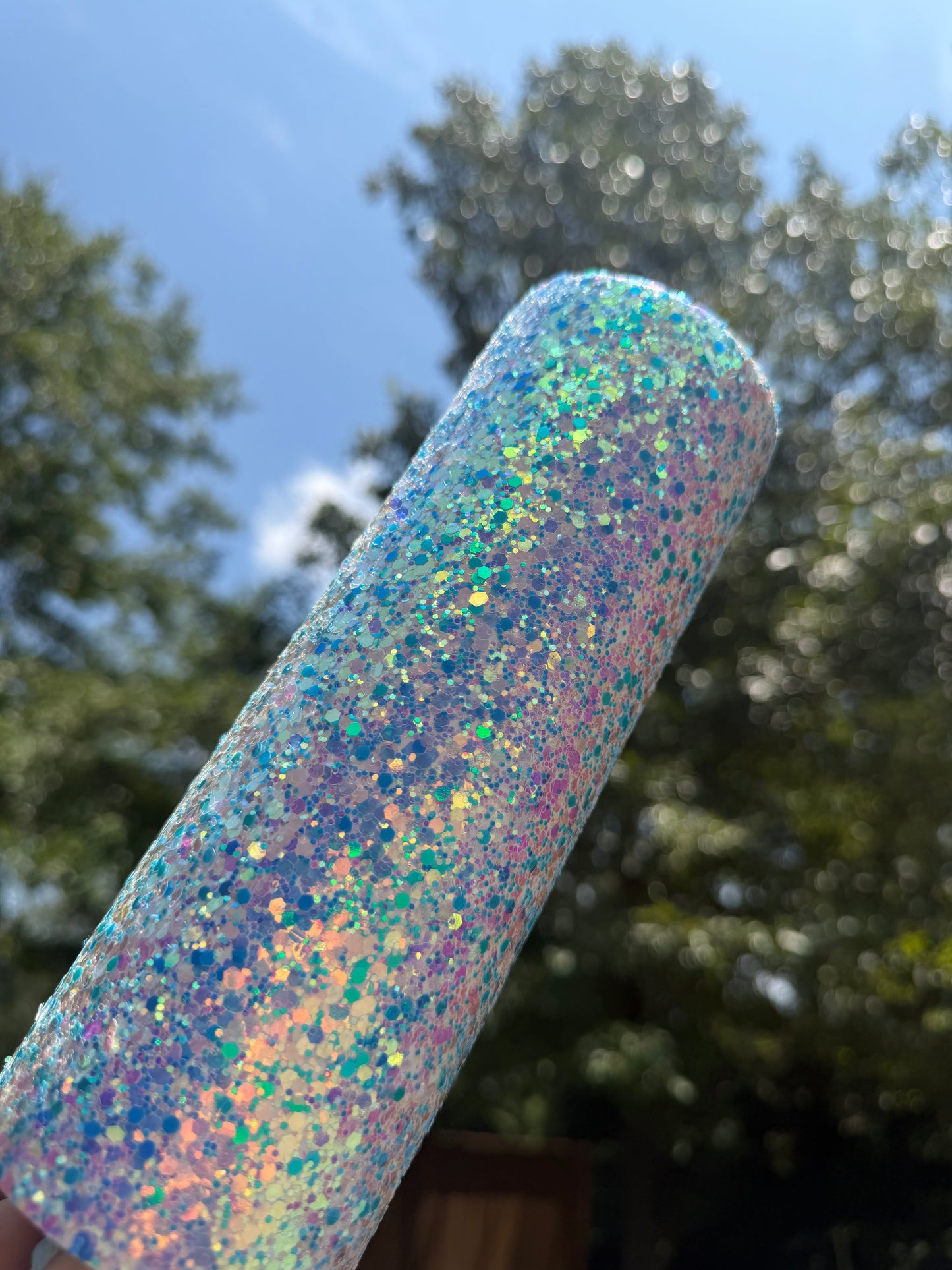 20oz Skinny Blue & Green Glow Hydro-Dip 1
