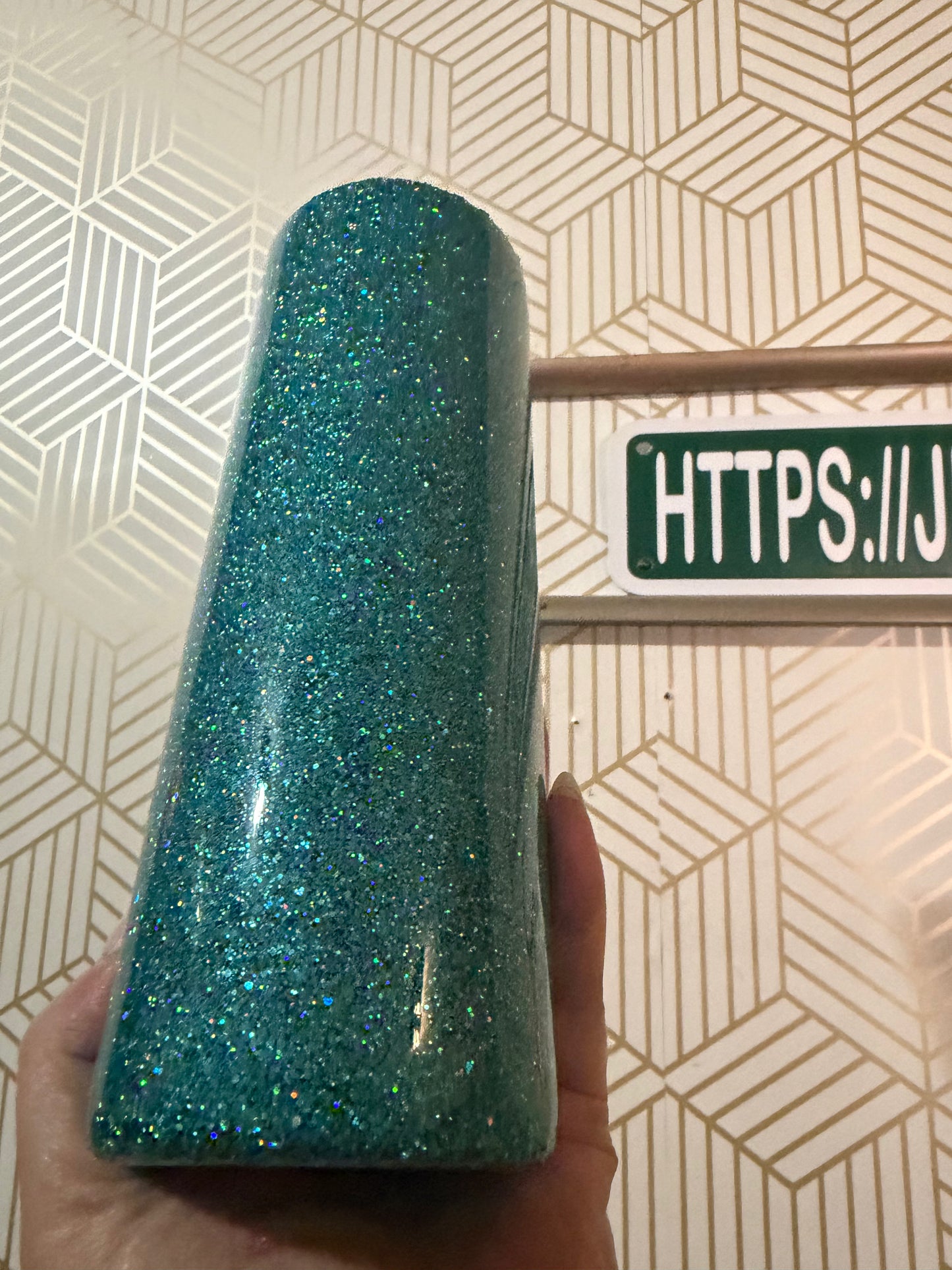20oz Skinny Teal me More  Hydro-Dip 1
