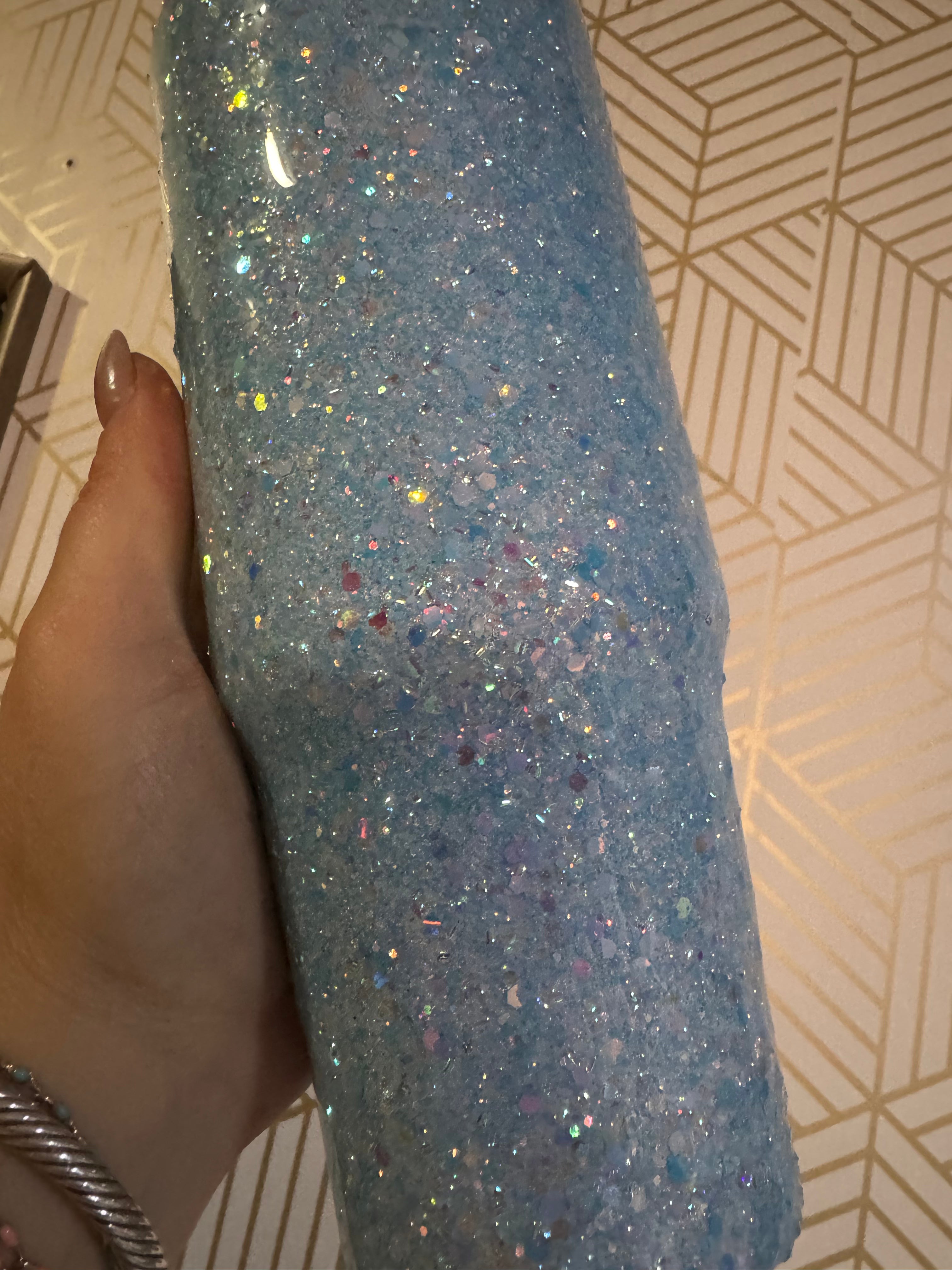 30oz Clip Mate Baby Blue Hydro-Dip 1