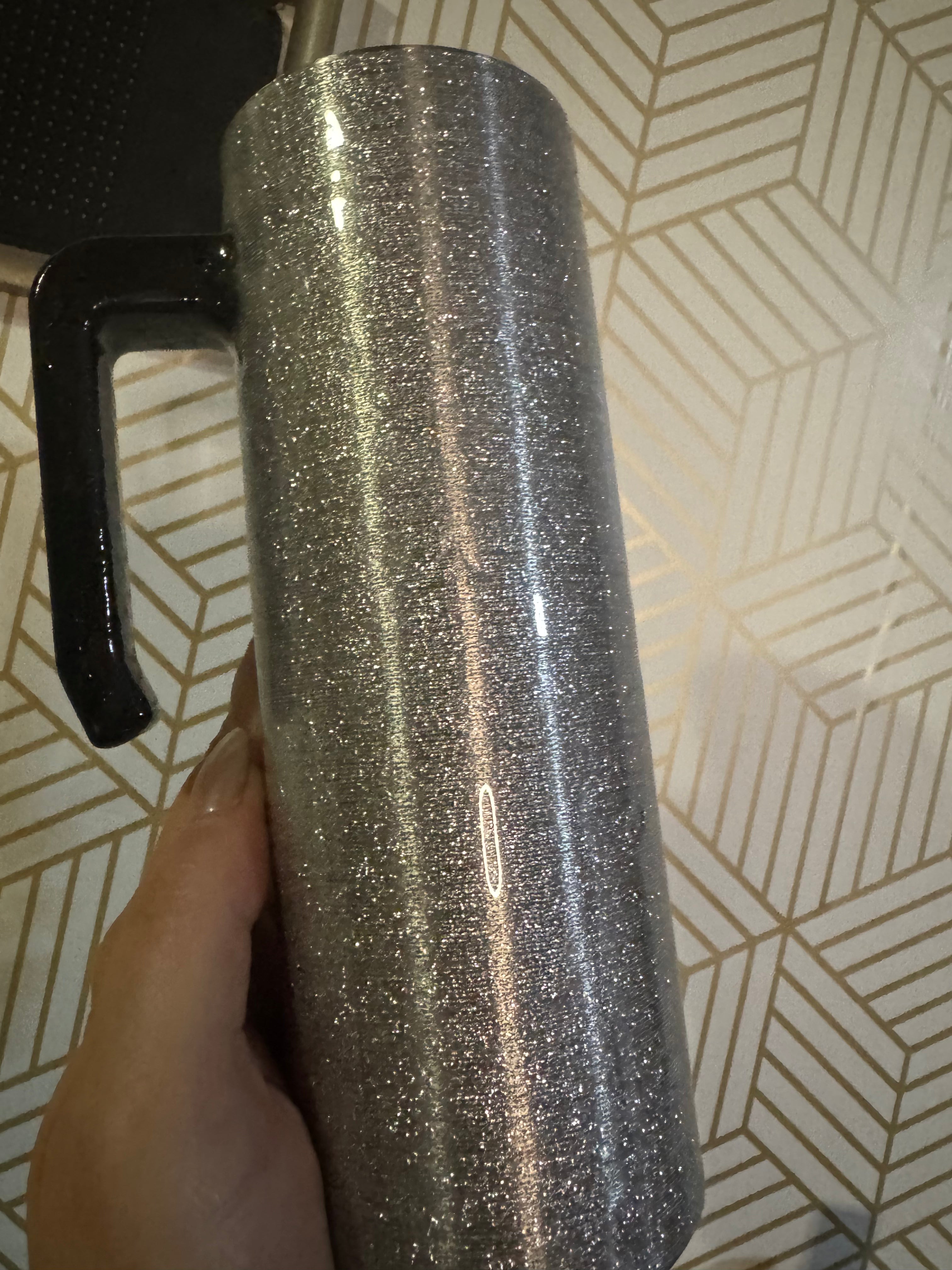 20oz Skinny Handle Linen Hydro-Dip 1
