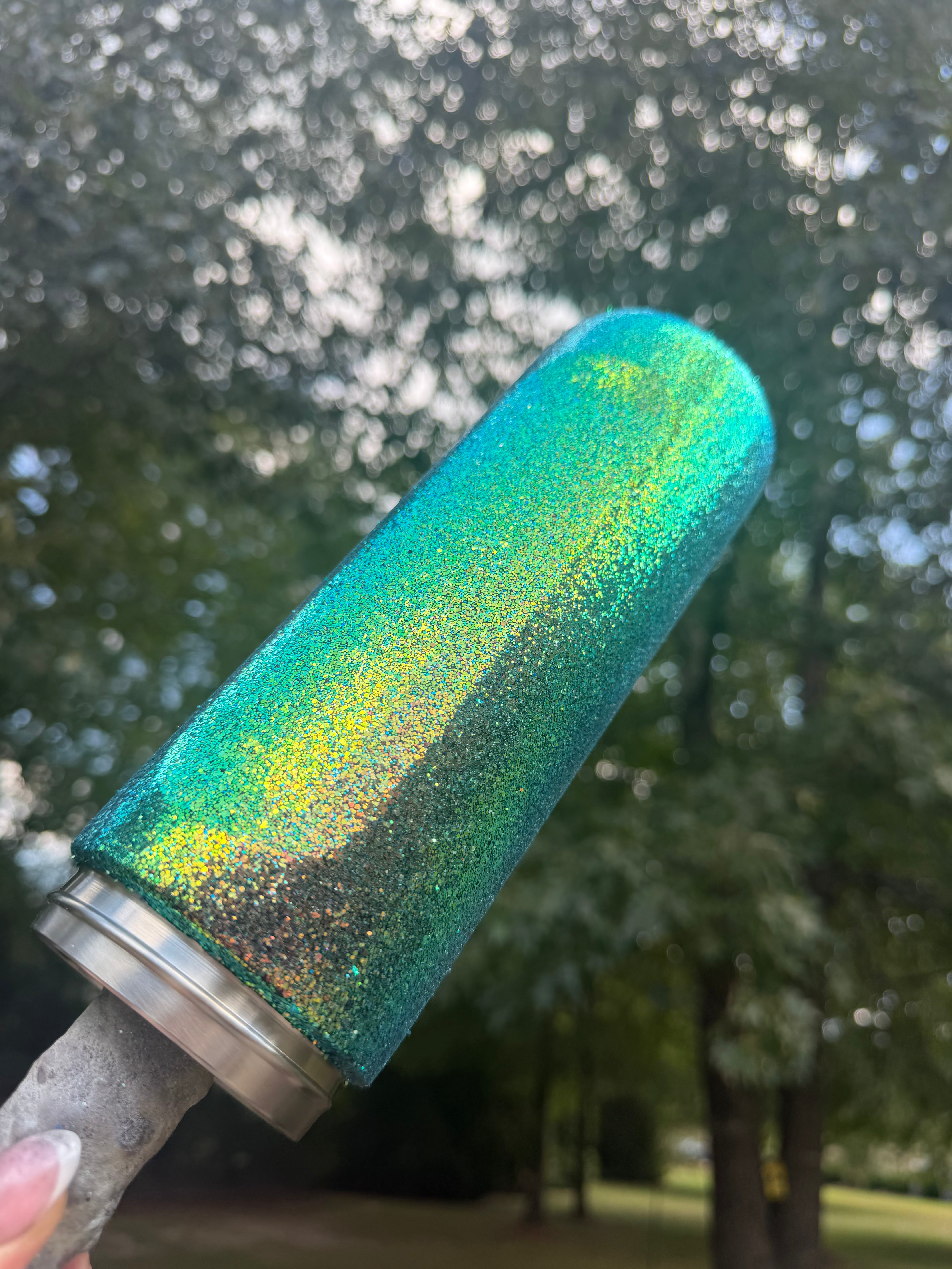 24oz Owala Teal-ish Tack-It Hydro-Dip 1