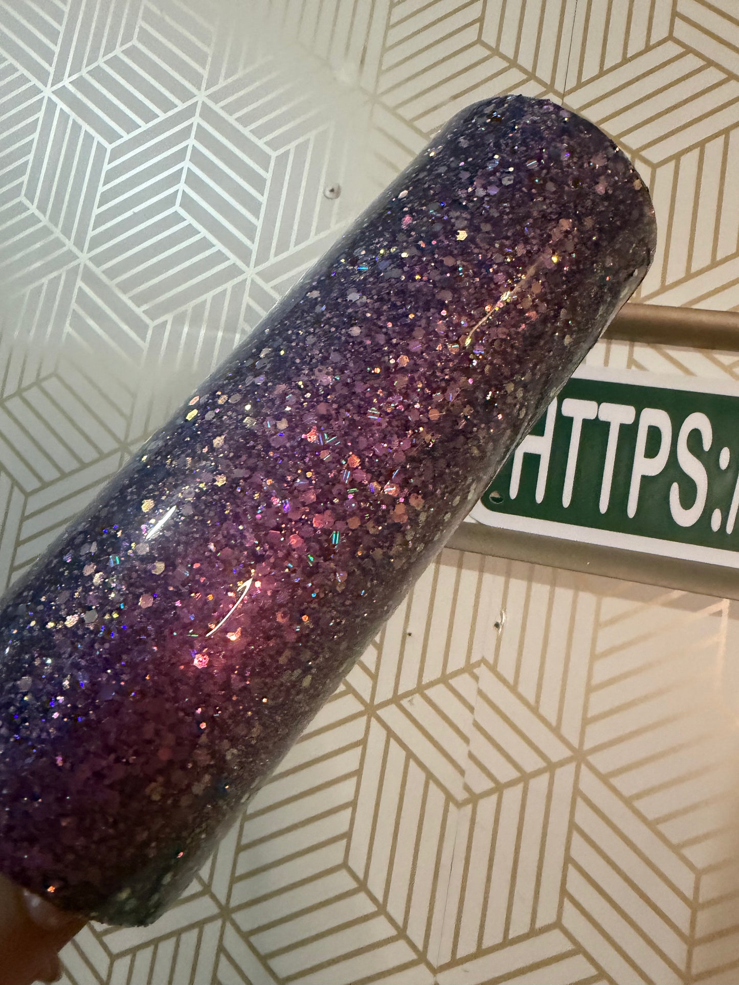 20oz Skinny Purple Hydro-Dip 1