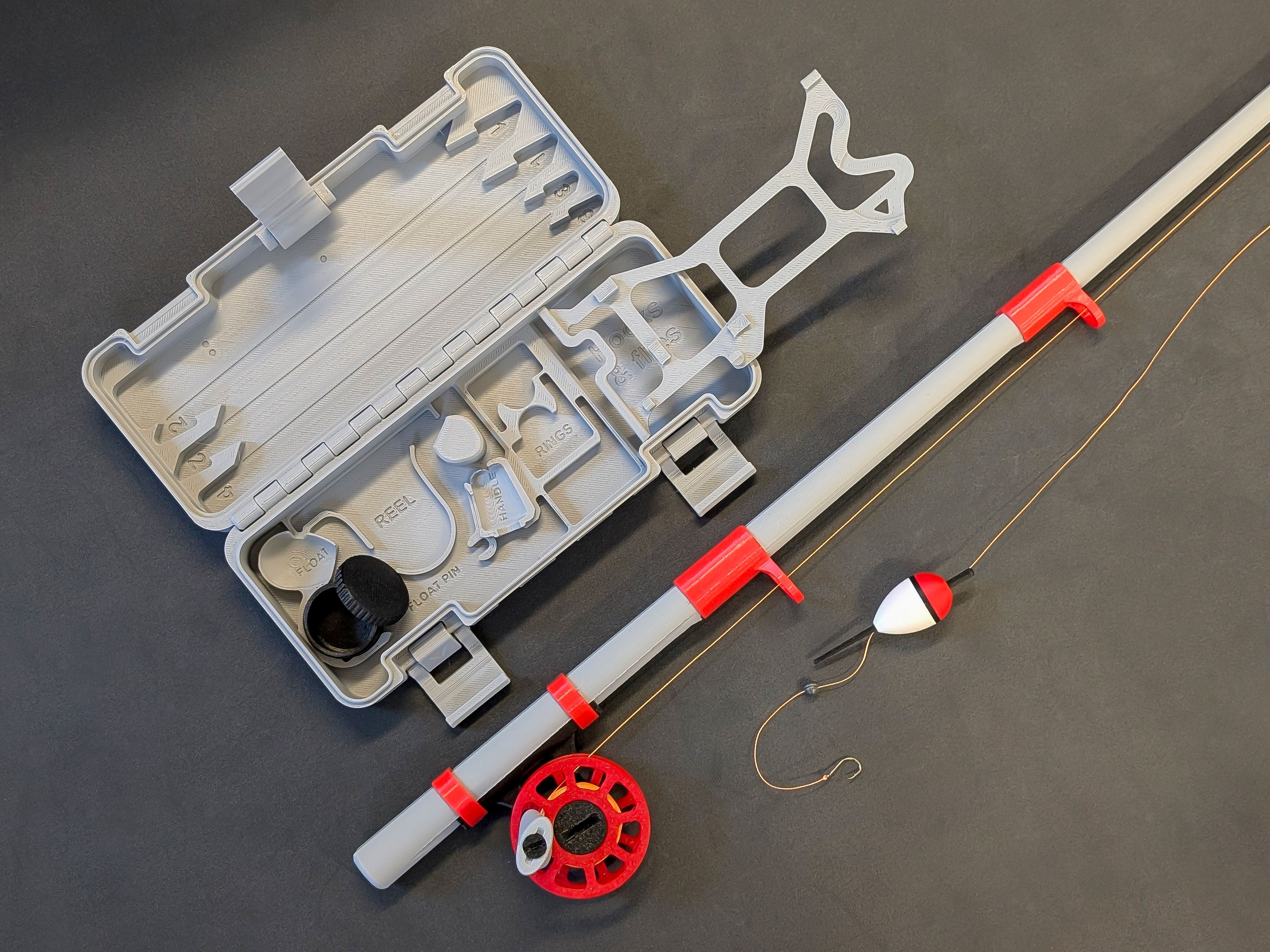 Ready-to-Fish Rod & Reel Kit 3D Printed