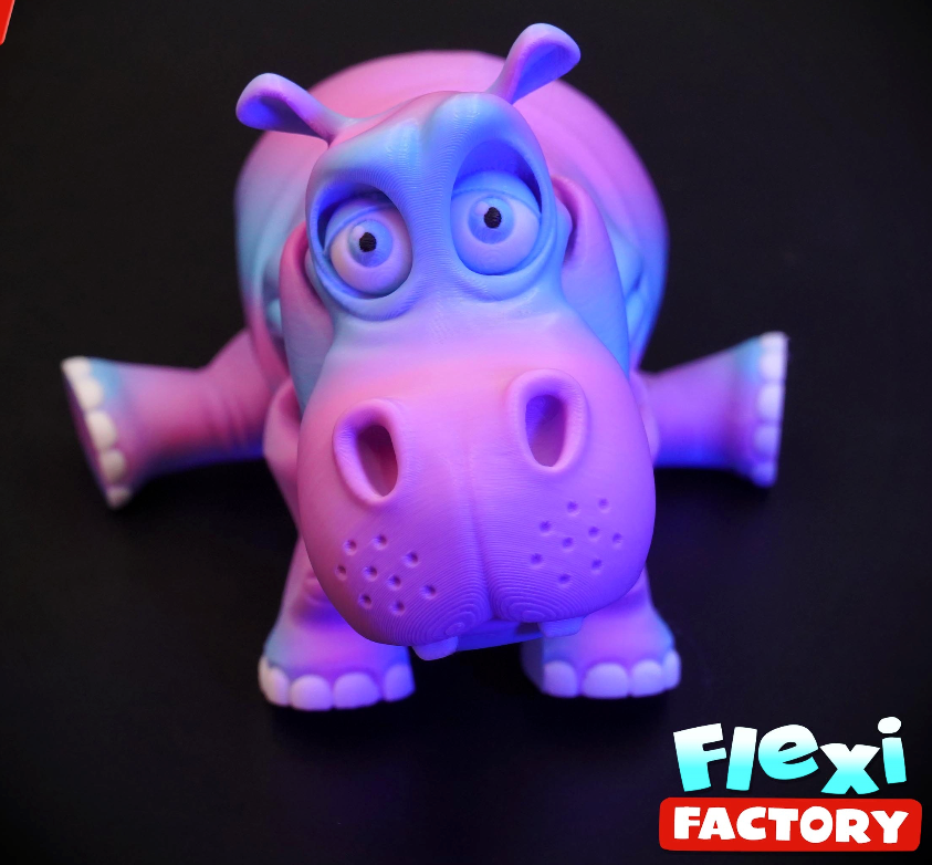 Happy Happy Hippo 3D Printed