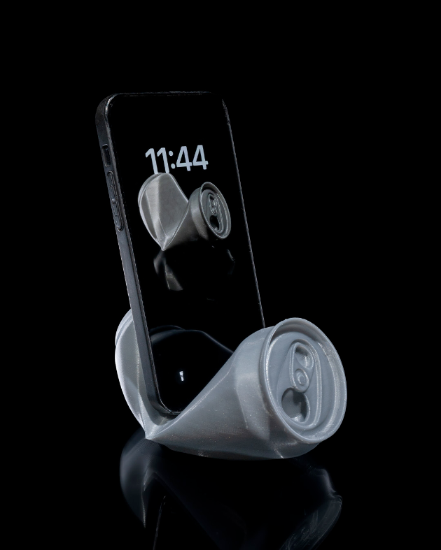 Bent Can Phone Holder 3D Printed