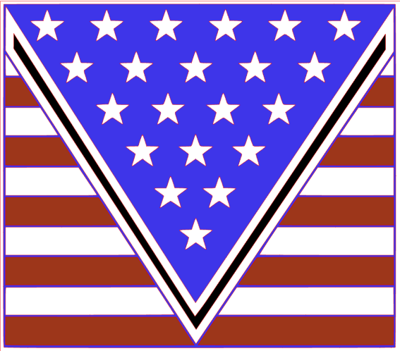 American Flag Split V SVG