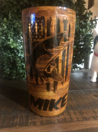 20oz Woodgrain